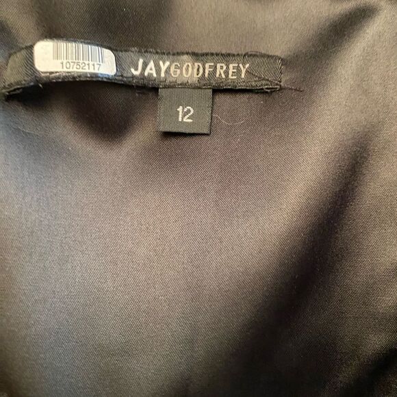 Jay Godfrey Black Asymmetrical Cutout Dress Size 12 - Picture 5 of 6